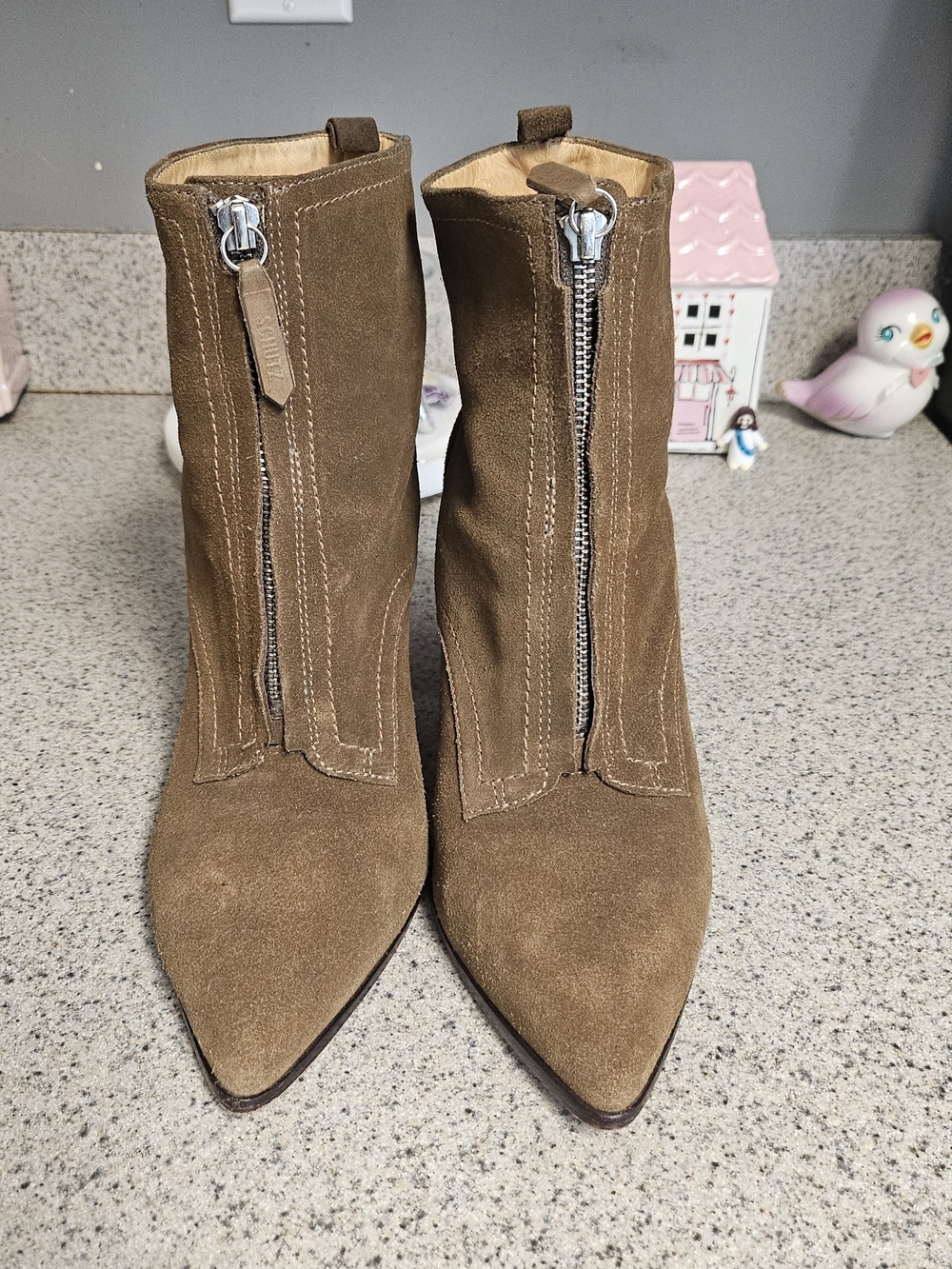 Anthropologie Schutz Nayra Zip-Front Booties